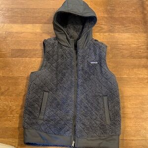 Patagonia Charcoal Hooded Fleece Vest
